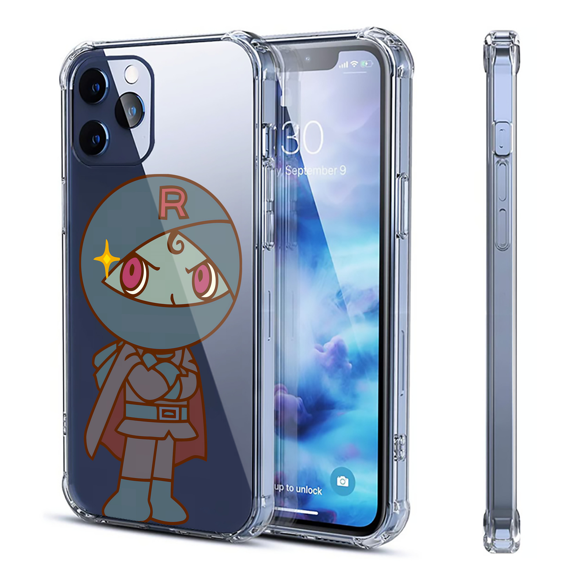 （画像用） アンパンマン Anpanman 【iPhone 12シリーズ対応】透明スマホケース（クリアソフトケース）